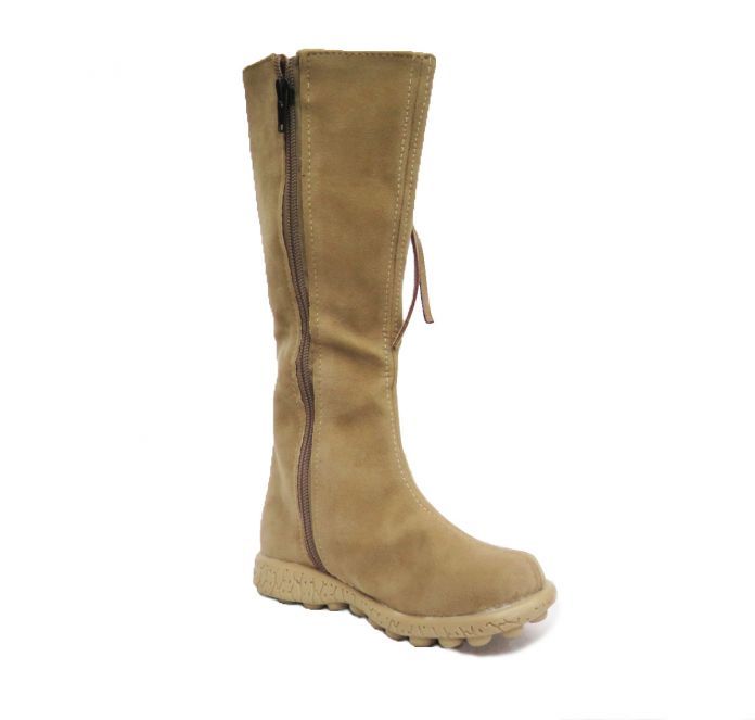 Bota Alta de Gamuza con Flecos