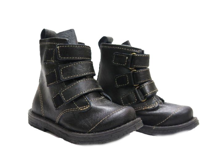 Borcego cuero con velcro