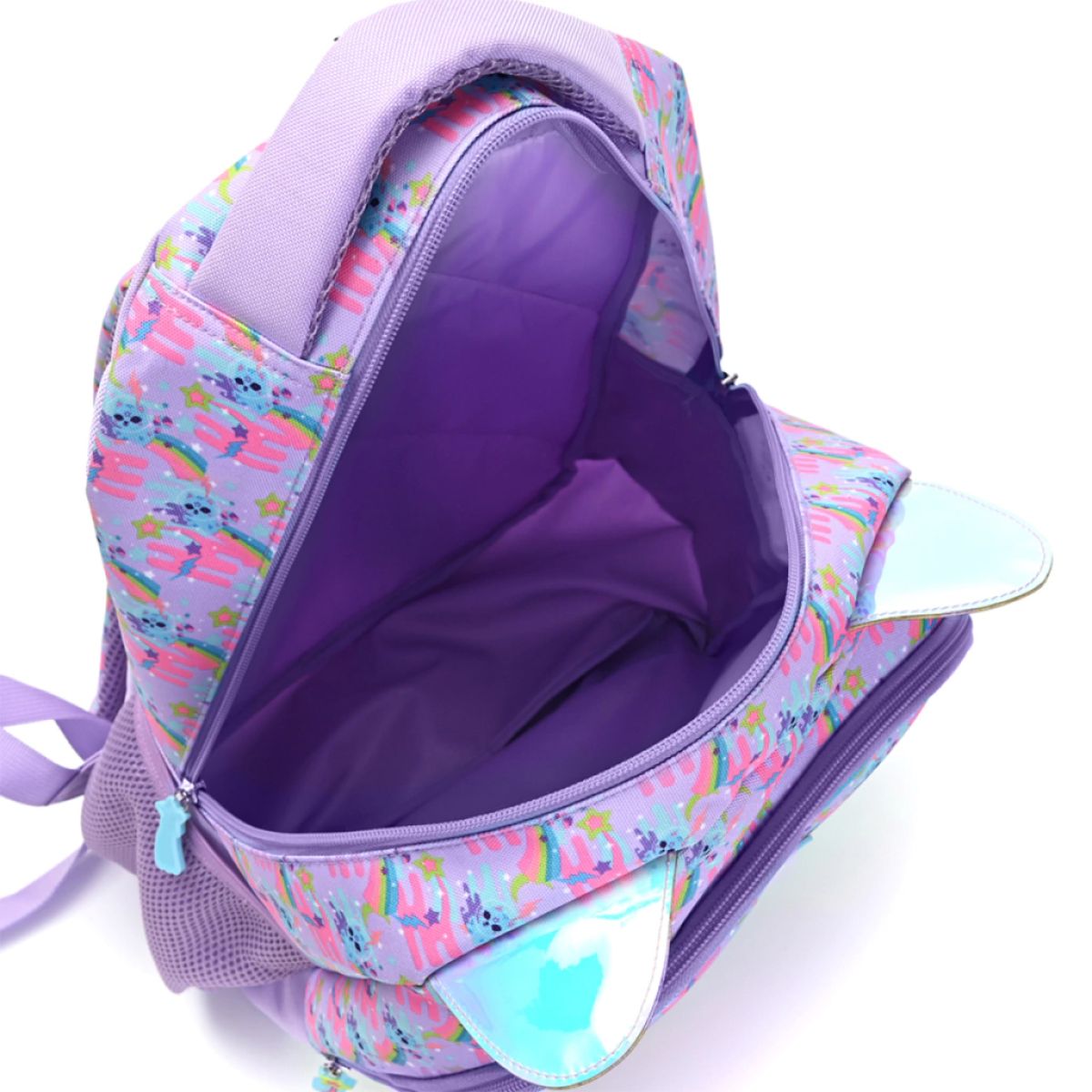 Mochila Espalda Escolar Holográfica Gatito - 17 Pulgadas