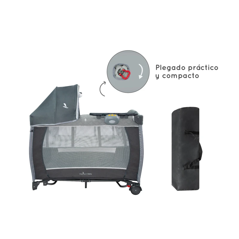Practicuna Mecedora Confort Plus cambiador luz musica y vibracion