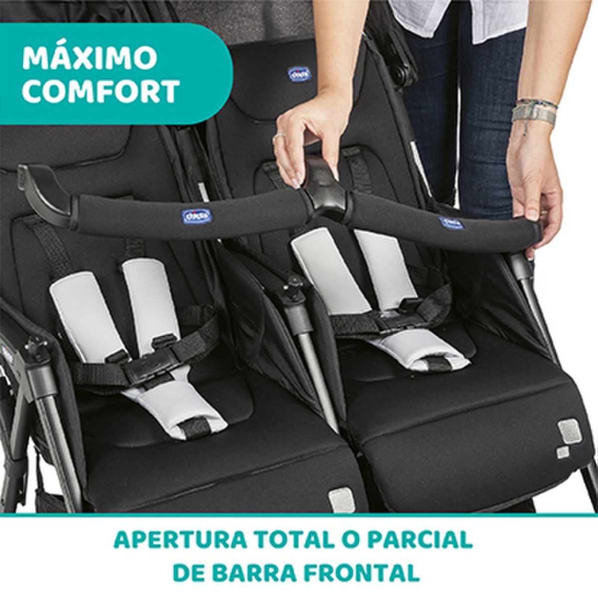 Cochecito Doble Mellizos Ultraliviano Ohlalá Twin
