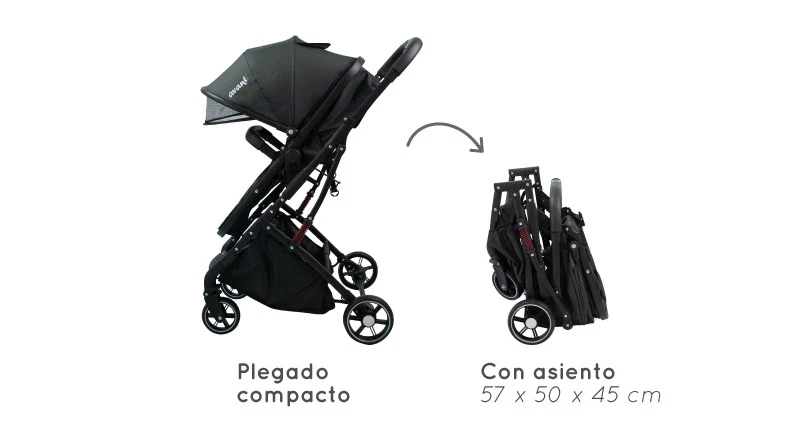 Cochecito Compacto Travel System 3 En 1 Ibiza