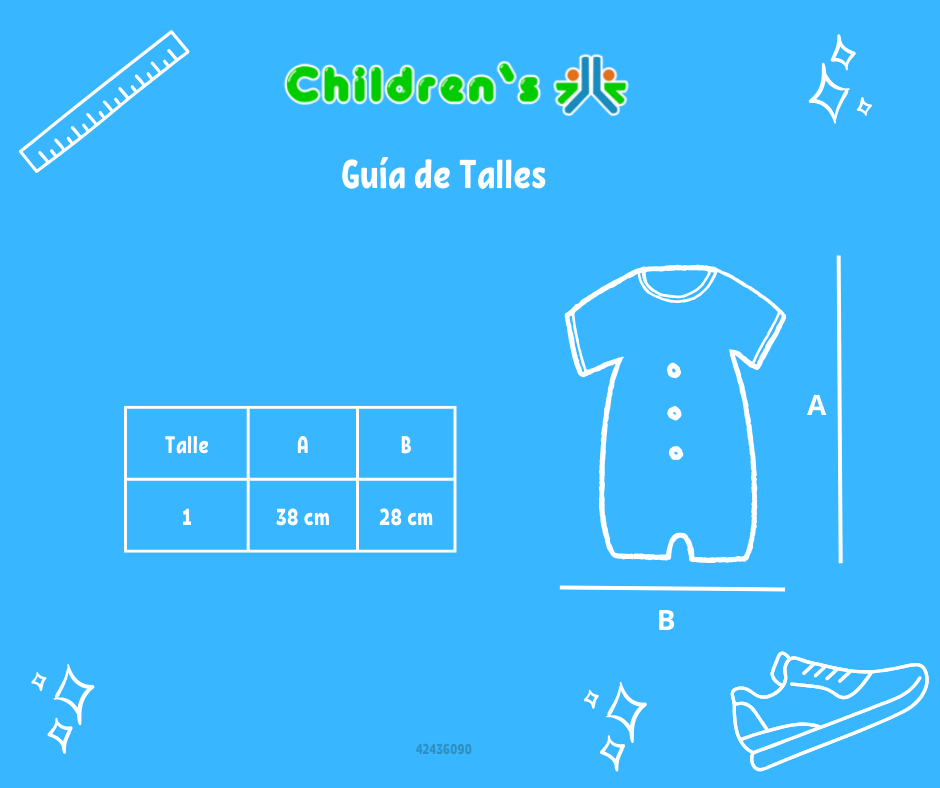 Tabla de talles — Enteritos Babucha Batista con punto smock bordado