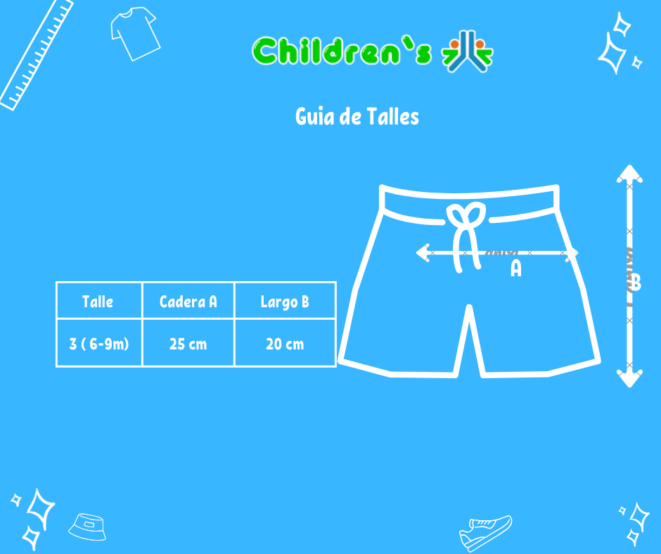 Tabla de talles — Short de Jean Liso Deshilachado