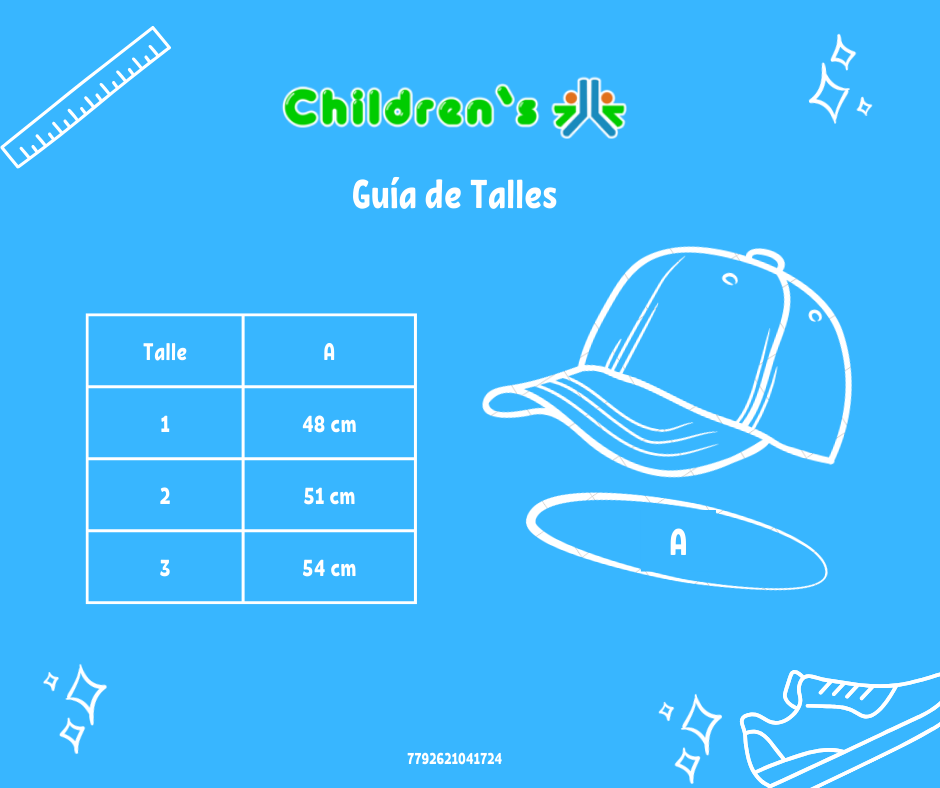 Tabla de talles — gorro cap Mickey Disney Baby