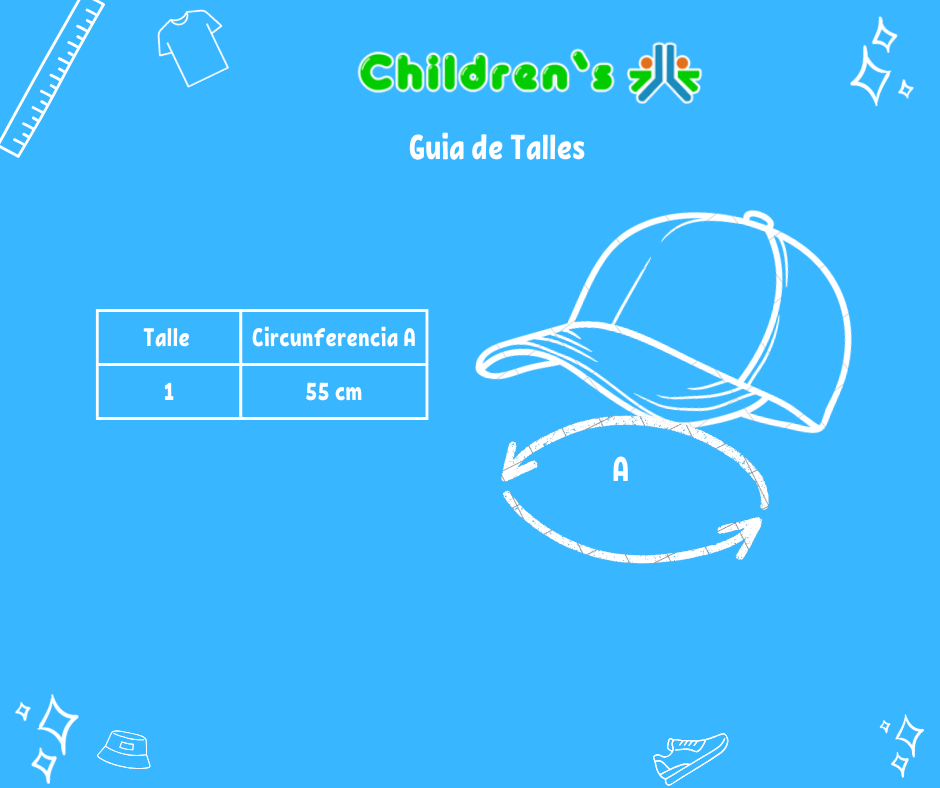 Tabla de talles — Gorro Cap Visera Disney Mickey