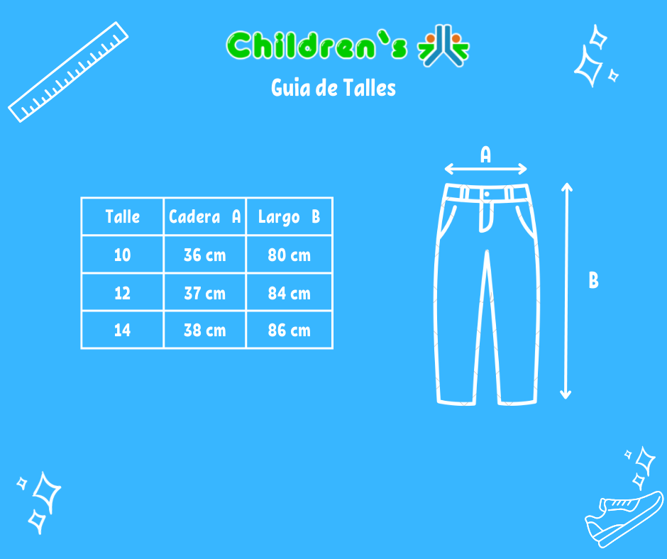 Tabla de talles — Pantalon de Pana elastizado