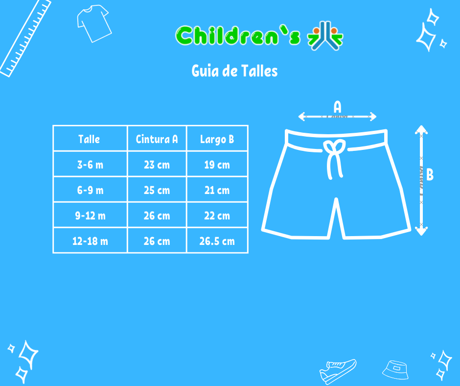 Tabla de talles — Short de Jean Bordado