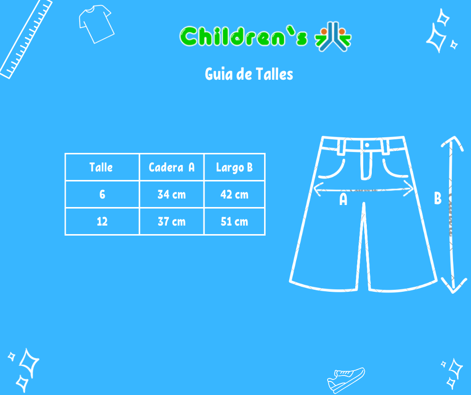 Tabla de talles — Bermuda de Gabardina