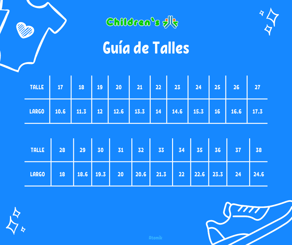 Tabla de talles — Balerina Chinita - Brodery - Guillermina con Moño