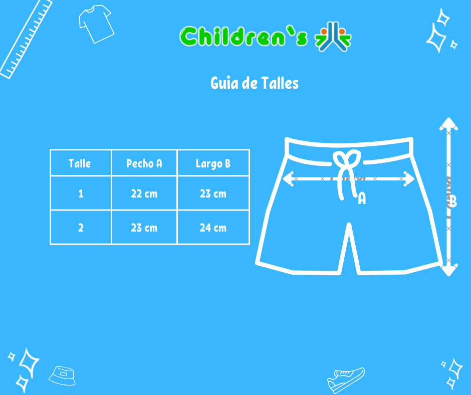 Tabla de talles — Short Estampado Con Elastico