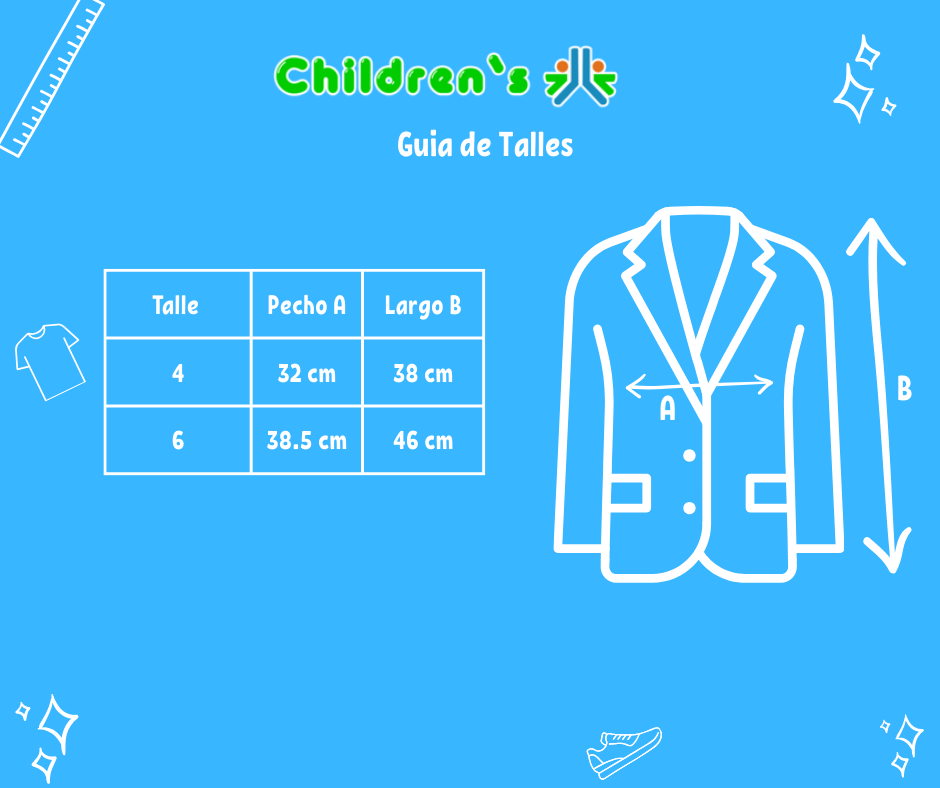 Tabla de talles — Saco de Vestir de Gabardina Liso