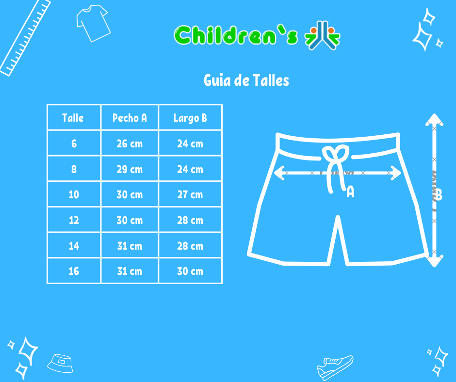 Tabla de talles — Short Estampado Rustico