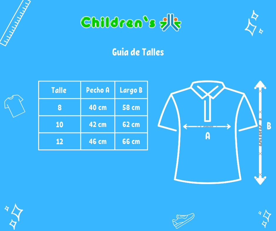 Tabla de talles — Chombas Mangas Cortas Rayadas