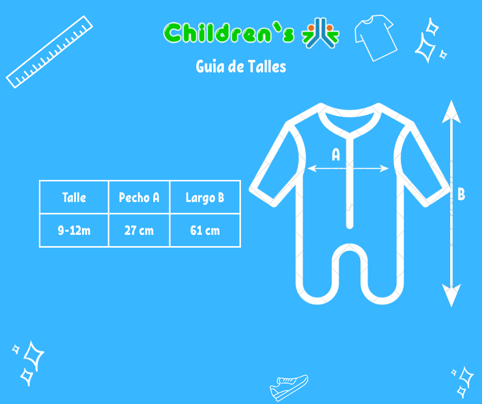 Tabla de talles — Enterito de Polar Con Capucha y Pie Camuflado