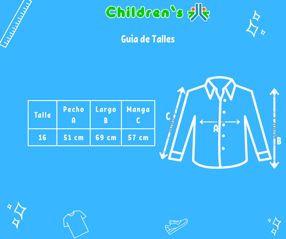 Tabla de talles — Camisa Manga Larga Escocesa