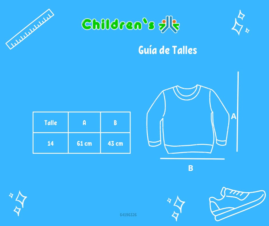 Tabla de talles — Buzo de Algodon Frizado Estampado Hello Kitty