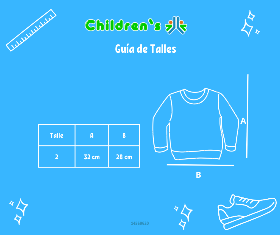 Tabla de talles — Buzo de Algodon Frizado Sin Capucha Estampado Jirafa