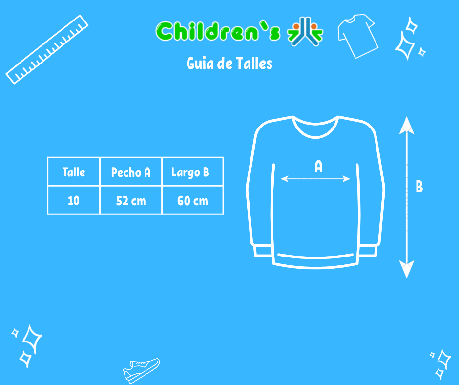 Tabla de talles — Campera de Corderoy Termica con Capucha Interior de Polar- Reversible