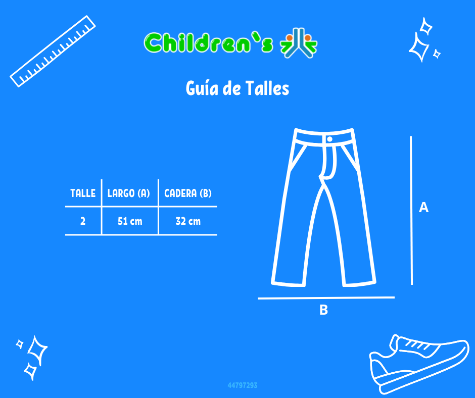 Tabla de talles — Pantalon de Corderoy
