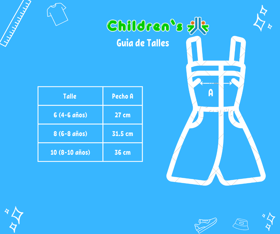 Tabla de talles — Enterito Algodon Estampado Corazones