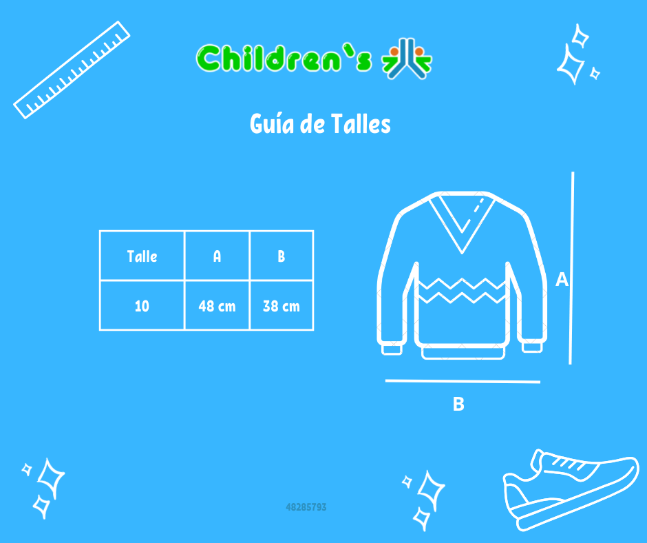 Tabla de talles — Sweater con Bordado Star