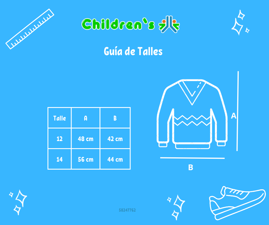 Tabla de talles — Sweater Estampado Perro con Broderie en Cintura