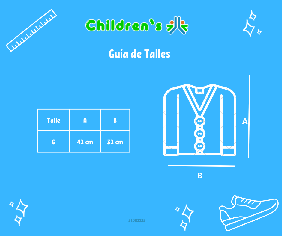 Tabla de talles — Saco Tejido de Cashmilon Bordado