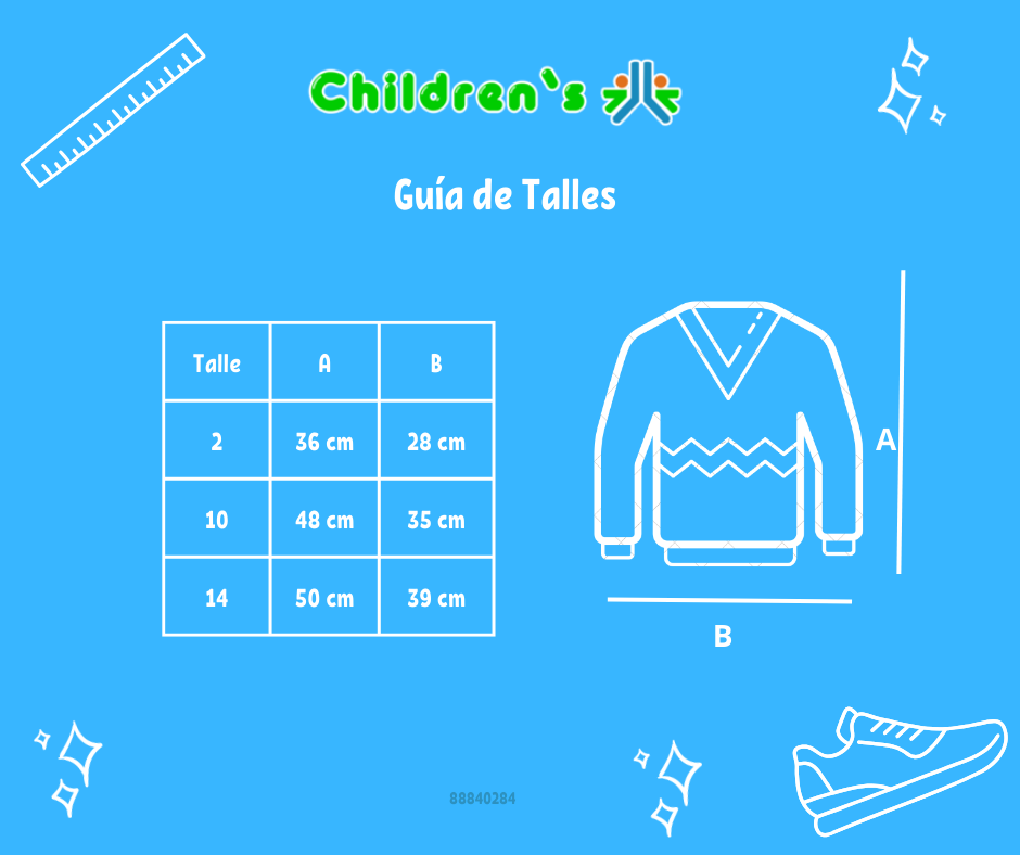 Tabla de talles — Pullover Sweater Tejido con Rayas