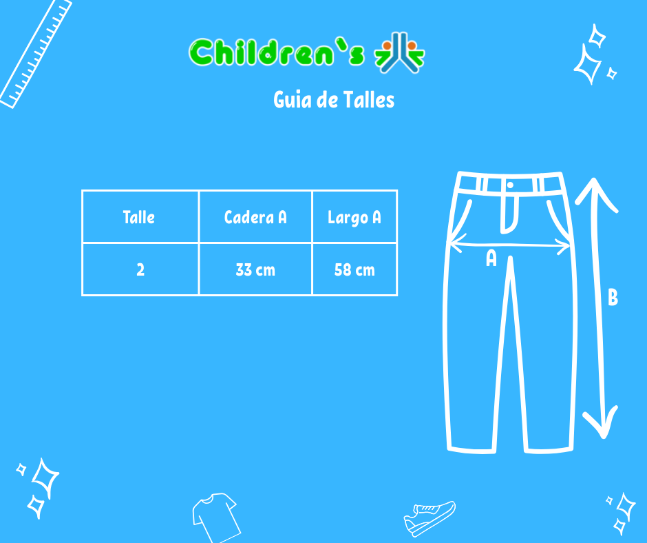 Tabla de talles — Pantalon Vestir Tela Mecanica