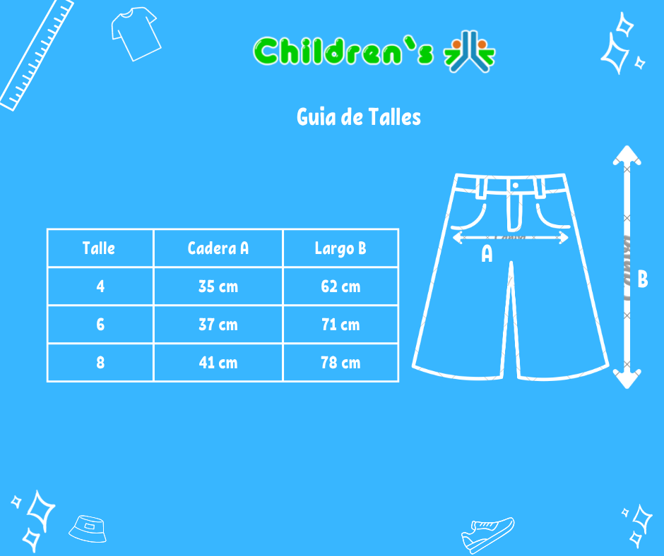 Tabla de talles — Pantalon Gabardina Cargo