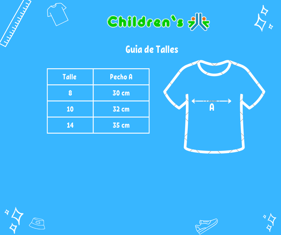 Tabla de talles — Remera Manga Corta Rayada