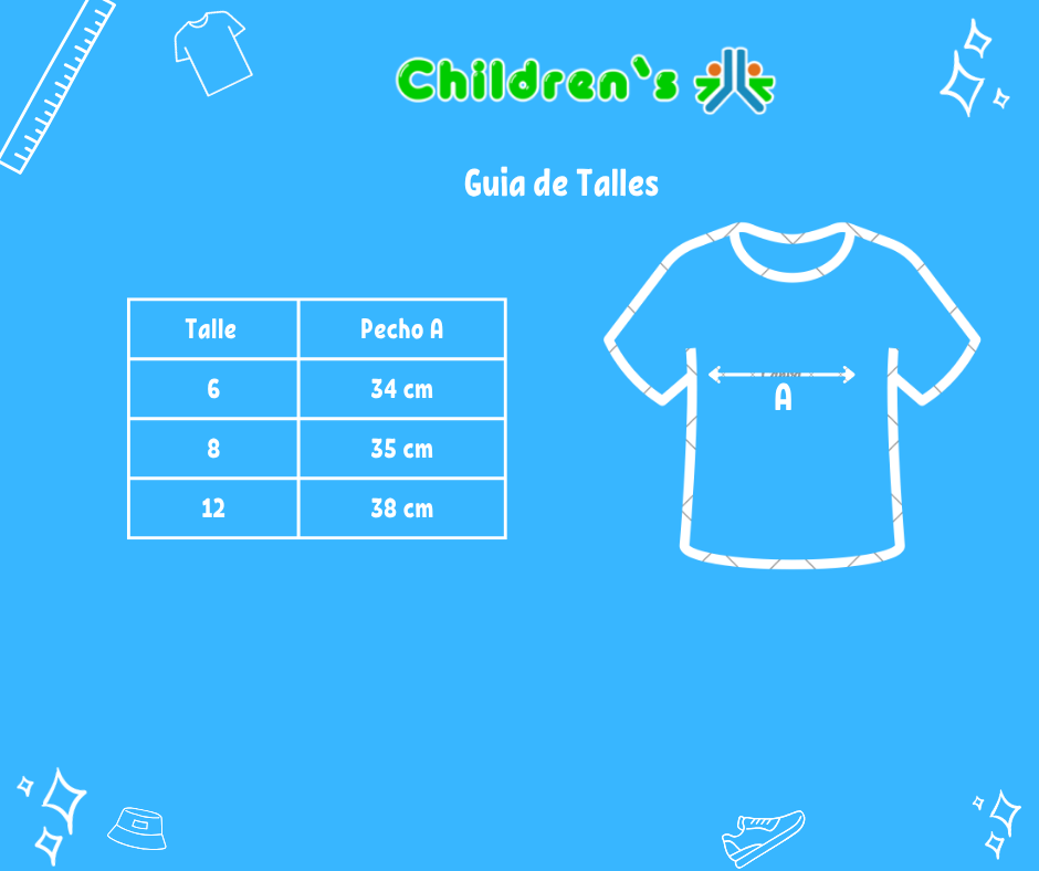 Tabla de talles — Remera Nena Girl Power