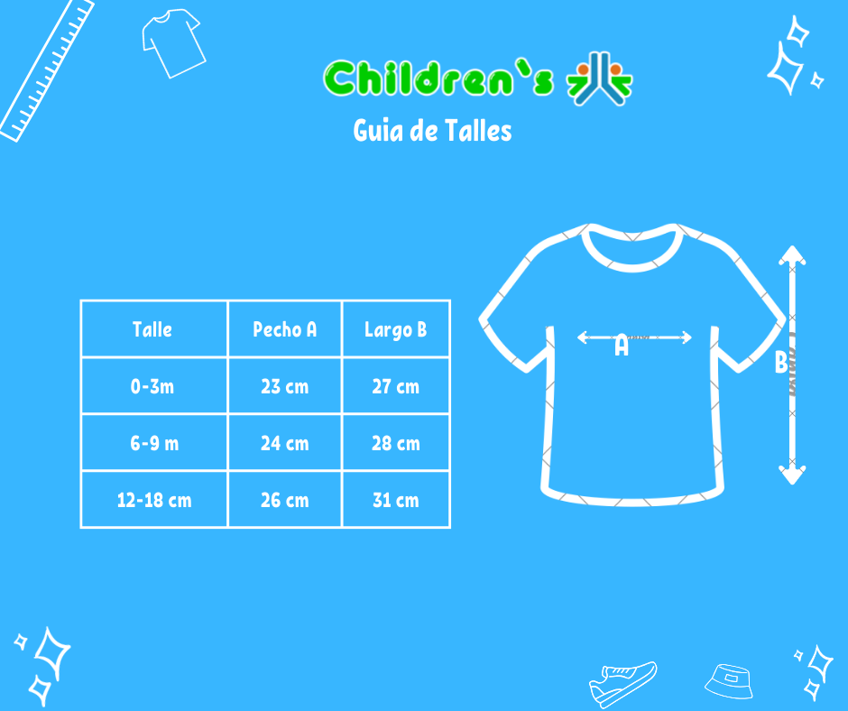 Tabla de talles — Remera Musculosa Estampado Leon