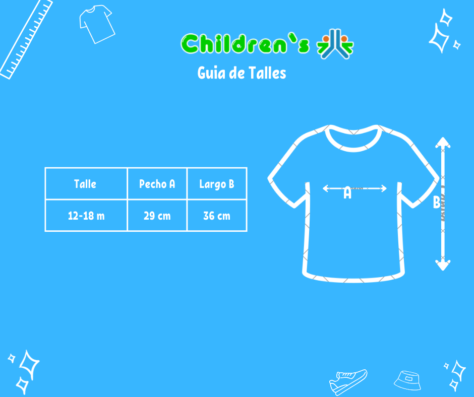 Tabla de talles — Remera Musculosa Estampado de Rana