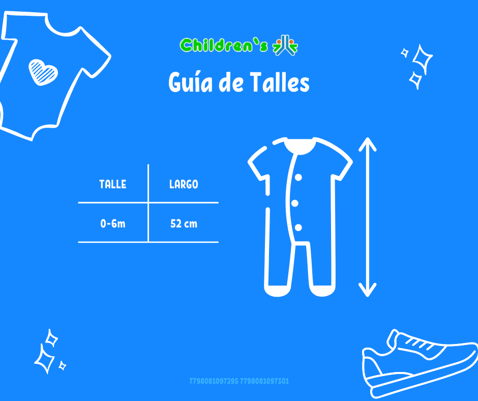 Tabla de talles — Enterito piel pelo largo, Simil Piel, corderito