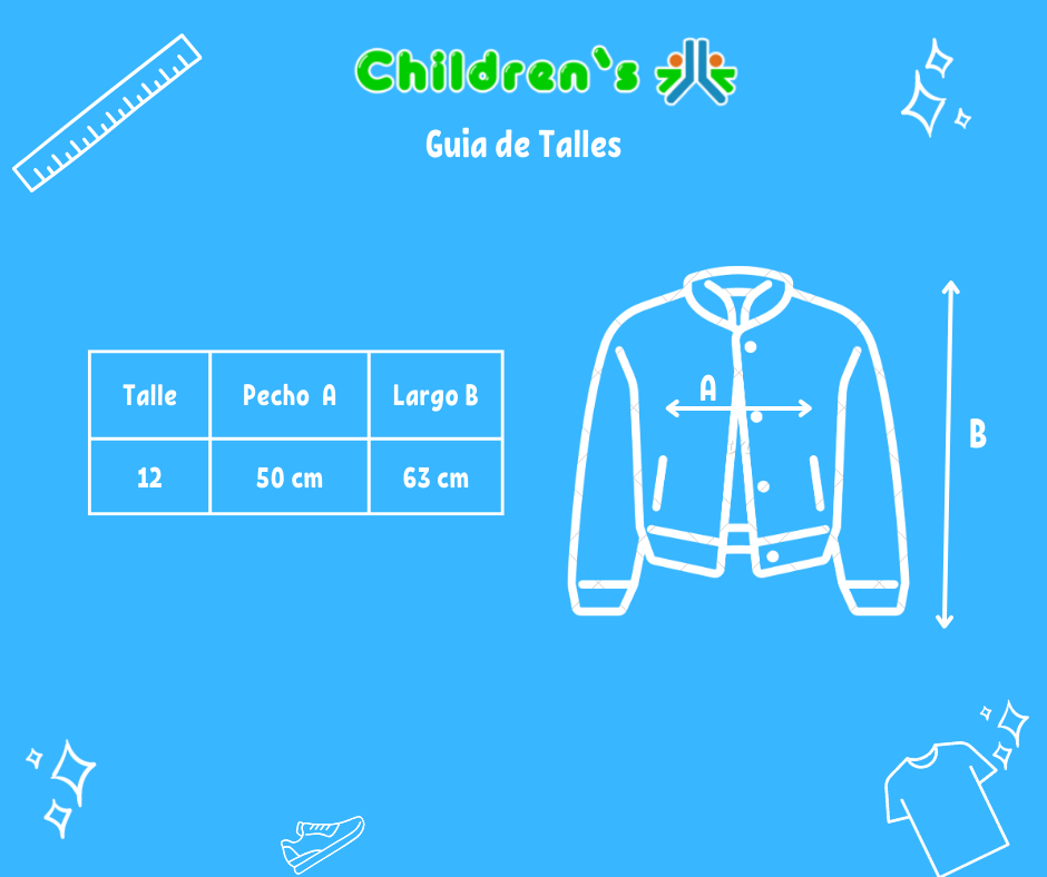 Tabla de talles — Campera de Jean con Cordero