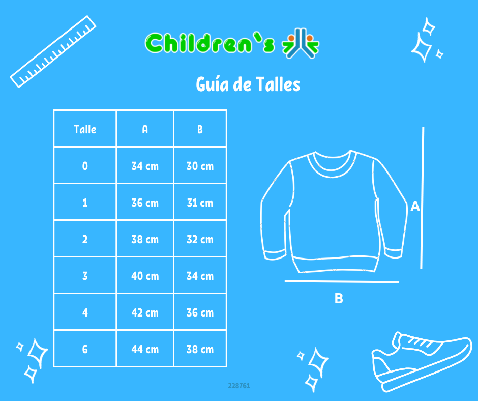 Tabla de talles — Buzo Varon Camuflado