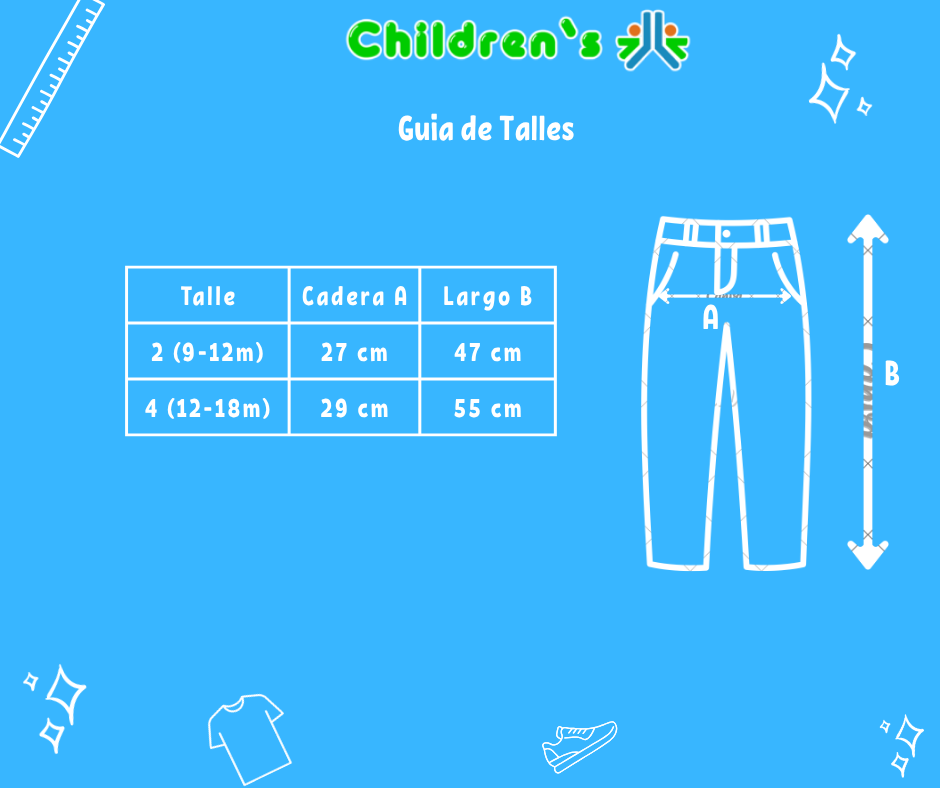 Tabla de talles — Pantalon Gabardina Elastizado Chupin