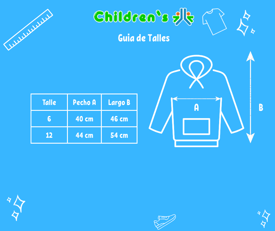 Tabla de talles — Buzo Polar con Flores Labradas y Tachas