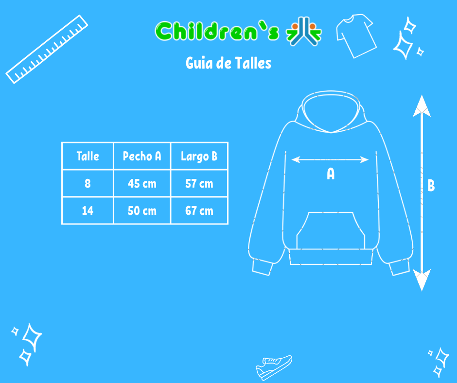 Tabla de talles — Buzo Polar Bordado con Cierre