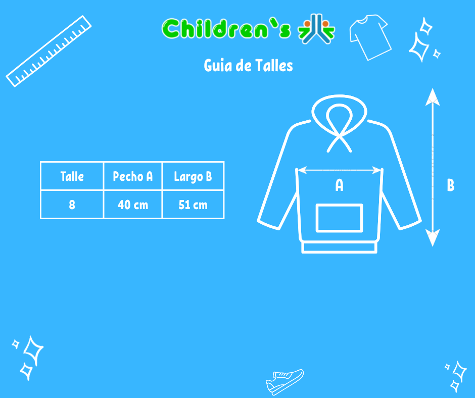 Tabla de talles — Buzo Polar con Cierre Bordado Intruder