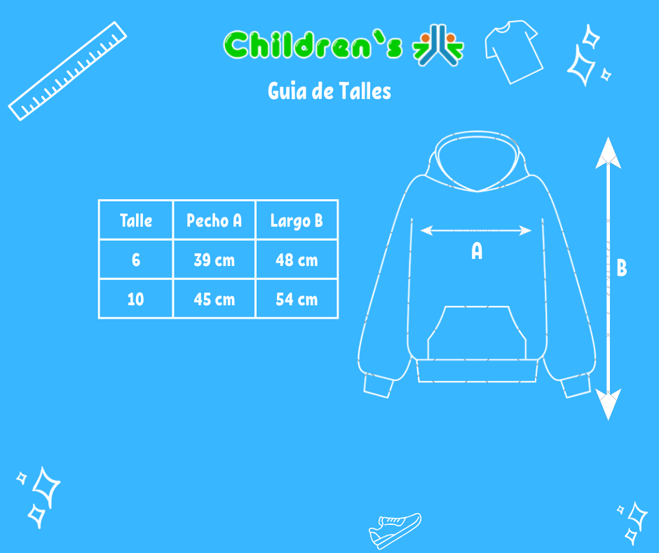 Tabla de talles — Buzo Polar con Franja en Microfibra