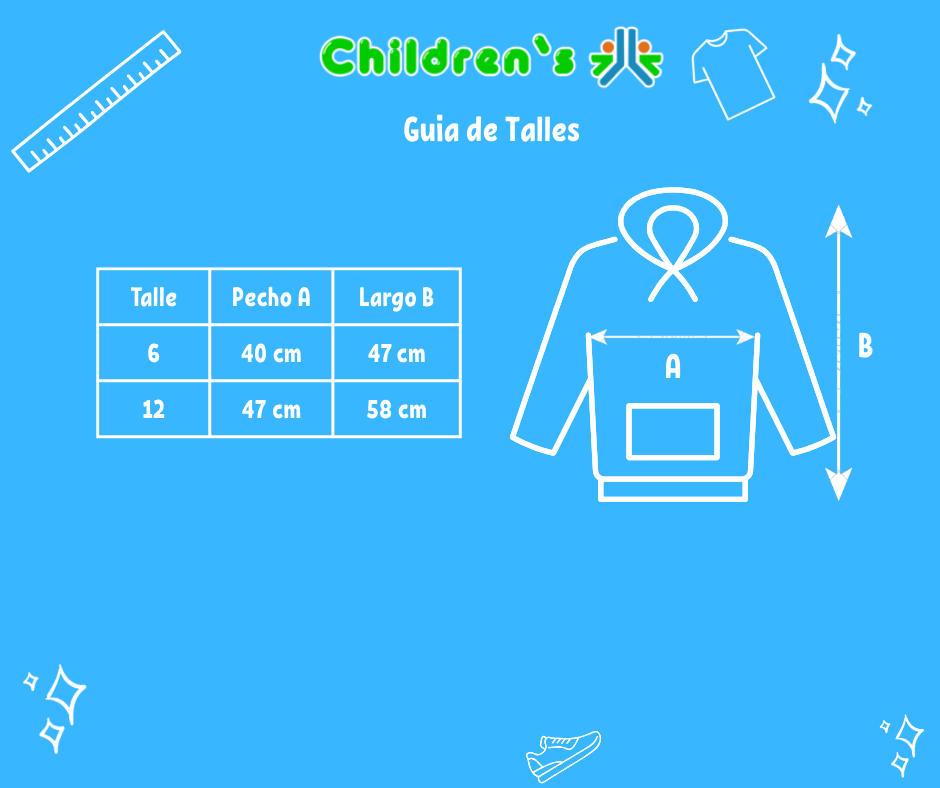 Tabla de talles — Buzo Polar Bordado Flores