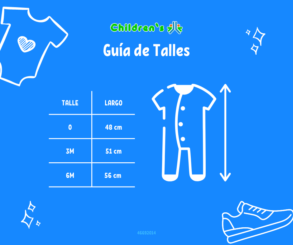 Tabla de talles — Enterito Termico con Polar Interno y Botitas Con Cierre