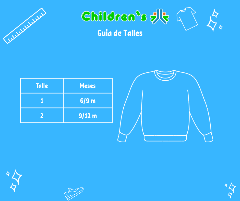 Tabla de talles — Buzo Polar con Capucha Bordado Estrella