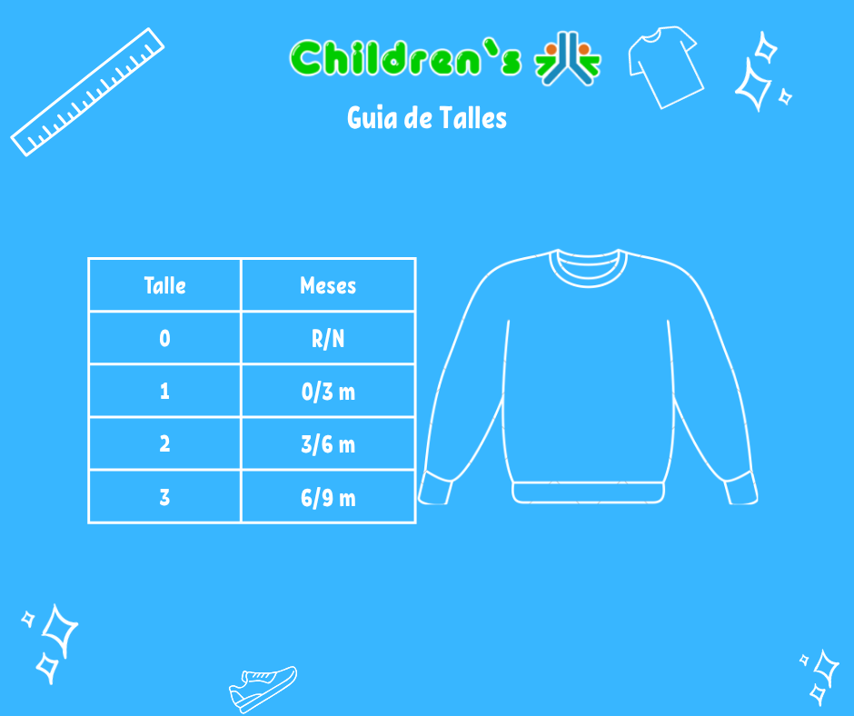 Tabla de talles — Buzo Cuello Polera de Polar