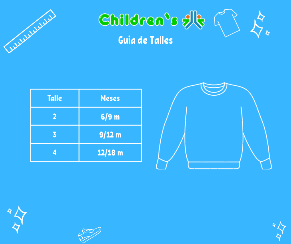 Tabla de talles — Buzo Polar con Capucha Liso