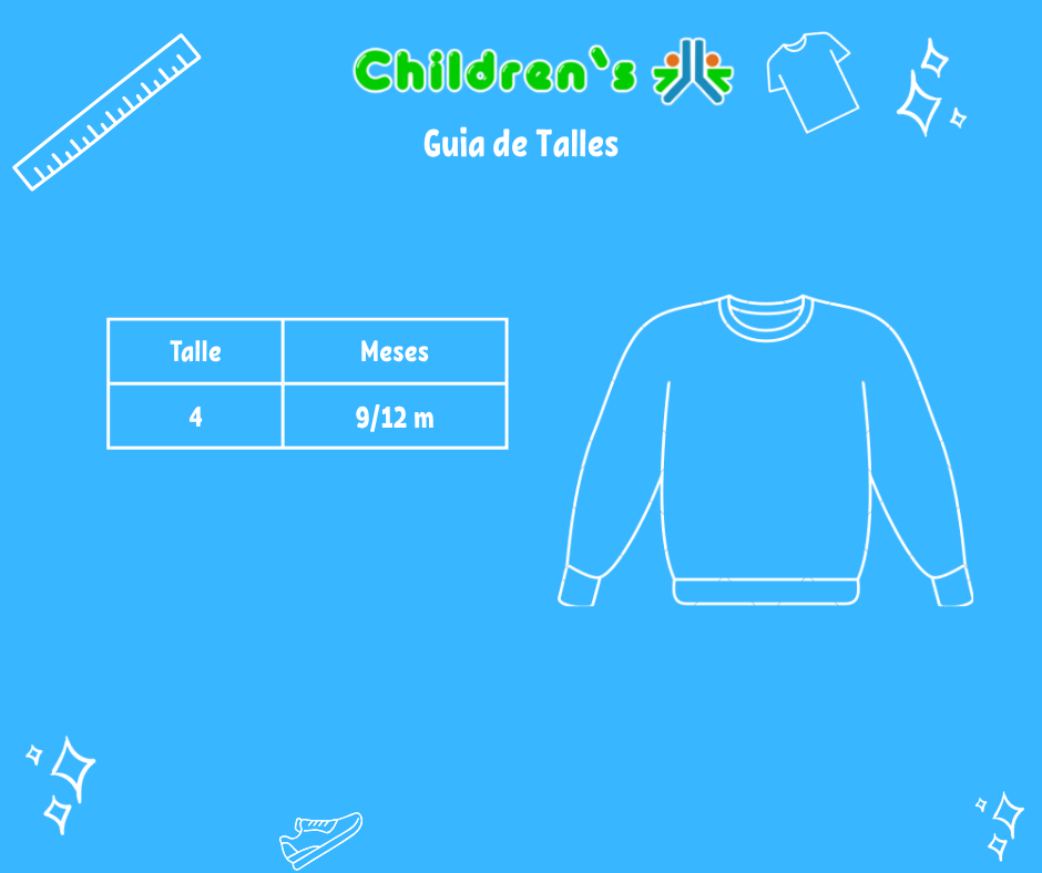 Tabla de talles — Buzo Polar Combinado con Capucha