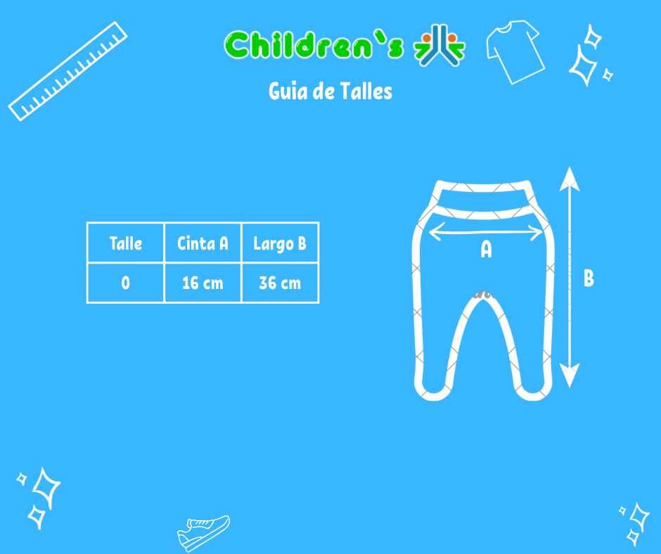 Tabla de talles — Medio Osito Tejido Punto Ingles Con Pie